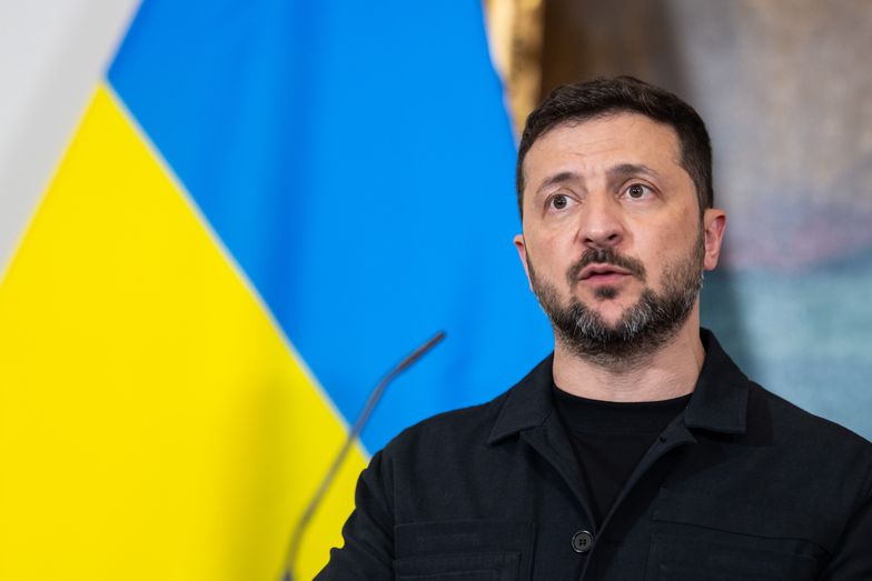 VIENNA, AUSTRIA - JUNE 16: Ukrainian President Volodymyr Zelensky addresses the media prior to a meeting with Austria's Chancellor Christian Stocker at Federal Chancellery Vienna on June 16, 2025 in Vienna, Austria. Zelensky, who is in Vienna for the first time since Russia's invasion of Ukraine in 2022, is meeting with Austrian government leaders. (Photo by Christian Bruna/Getty Images)
