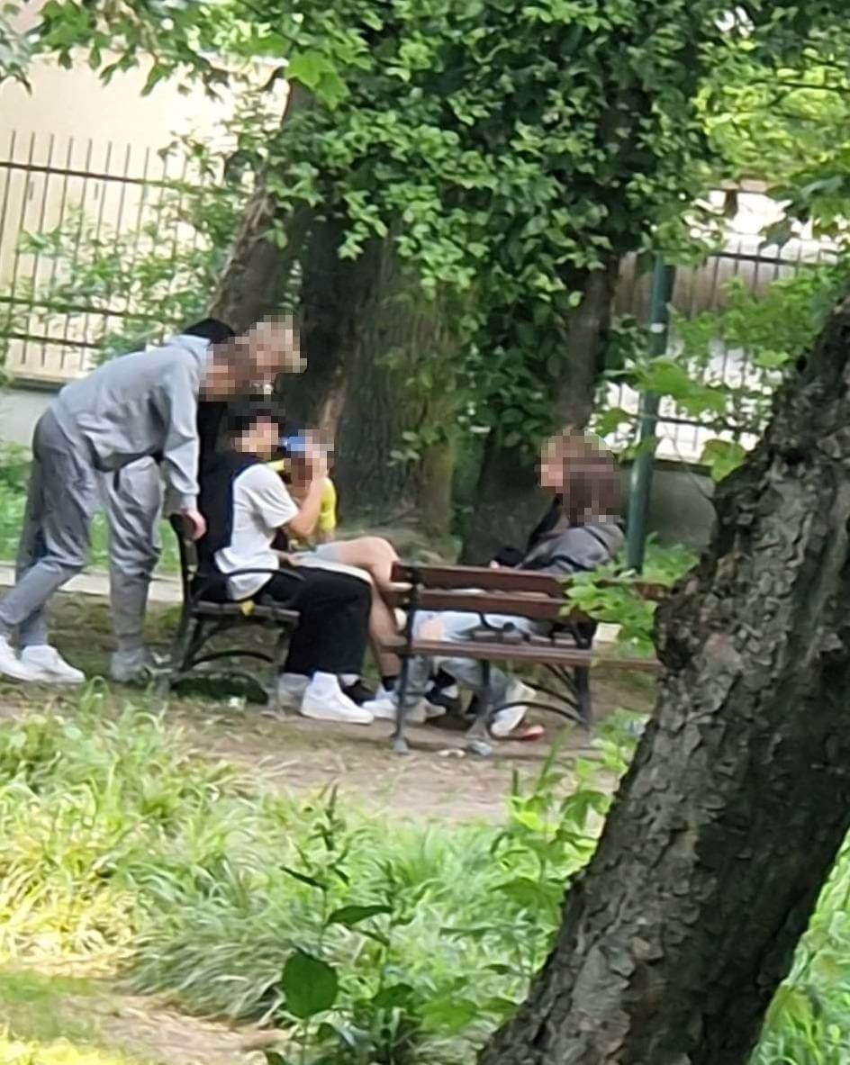 Młodzież przewróciła kosze na śmieci w Ogrodzie Saskim