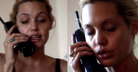 NAĆPANA Angelina rozmawia przez telefon! (ZDJĘCIA)