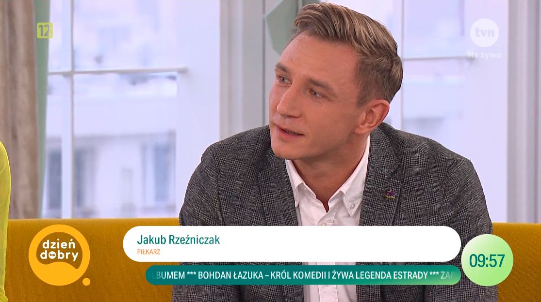 Jakub Rzeźniczak promuje program w "Dzień Dobry TVN"