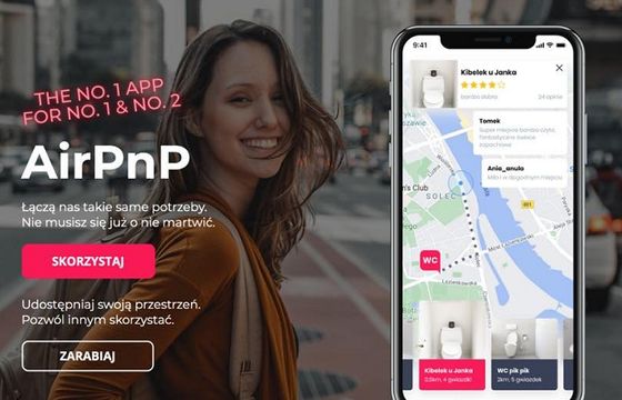 Ruszają testy aplikacji AirPnP, warszawiacy będą mogli zarabiać na udostępnianiu toalet