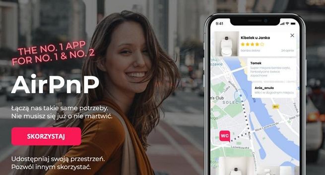 Ruszają testy aplikacji AirPnP, warszawiacy będą mogli zarabiać na udostępnianiu toalet