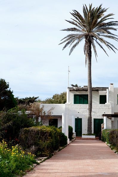 Silvio Berlusconi's residence "Villa due Palme" in "Cala Francese" on Lampedusa.