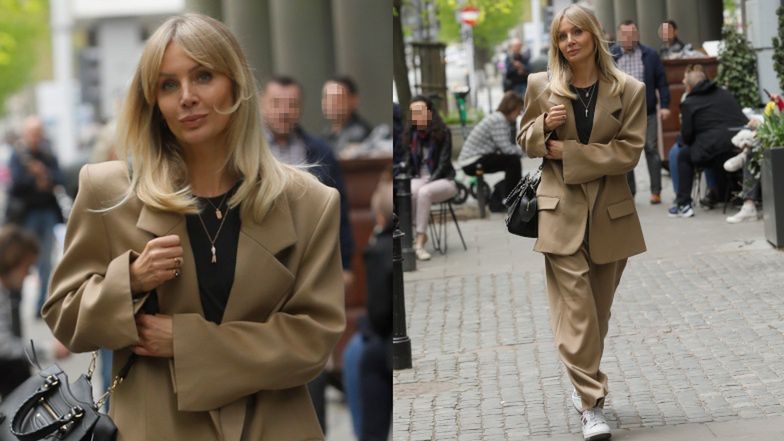 Natasza Urbańska i Agnieszka Woźniak-Starak pod studiem "Dzień Dobry TVN"