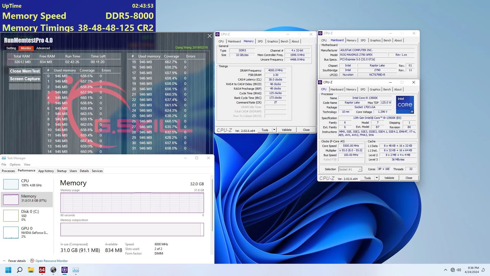 G.Skill Trident Z5 RGB - pamięci 2x 16 GB DDR5 8000 MHz CL38