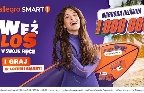 Allegro promuje loterię Smart! kampanią "Weź los w swoje ręce"