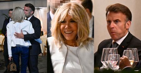 Pełni miłości i pyszności Macronowie biesiadują w Rzymie w towarzystwie kieliszków i jej torebuni Louis Vuitton za 13 tysięcy (ZDJĘCIA)