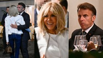 Pełni miłości i pyszności Macronowie biesiadują w Rzymie w towarzystwie kieliszków i jej torebuni Louis Vuitton za 13 tysięcy (ZDJĘCIA)