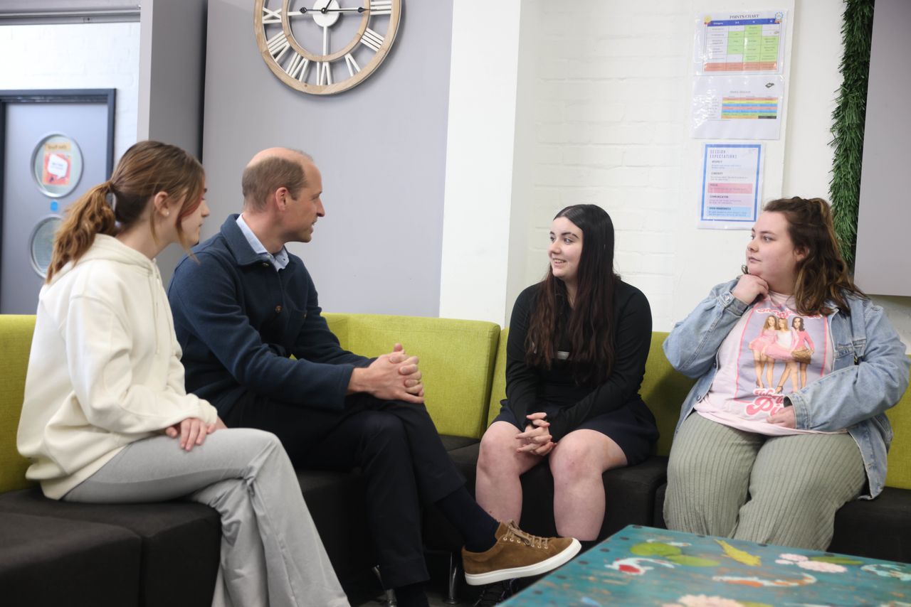 Prince William during a meeting with volunteers