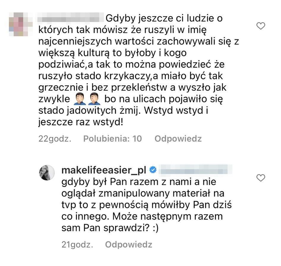 Odpowiedzi Kasi Tusk na komentarze internautów