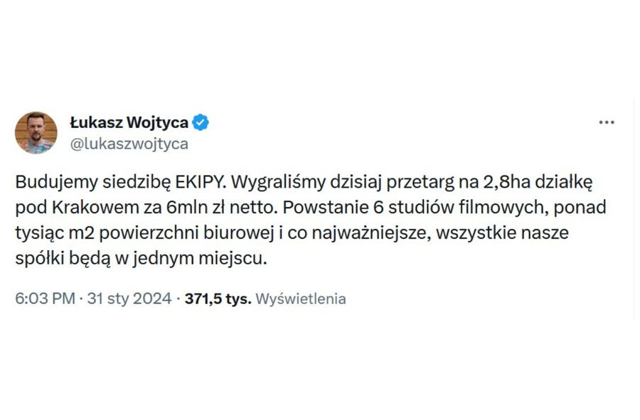 Milionowy projekt Ekipy