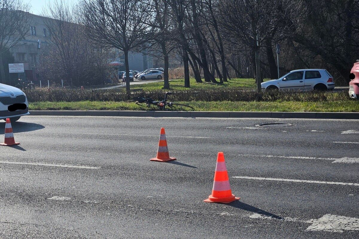 Wypadek rowerzysty na ul. Lubomelskiej w Lublinie