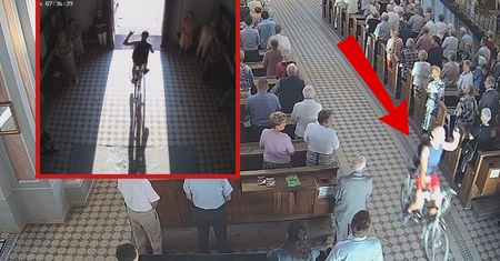 Wjechał rowerem do kościoła podczas mszy. Grozi mu 8 lat więzienia
