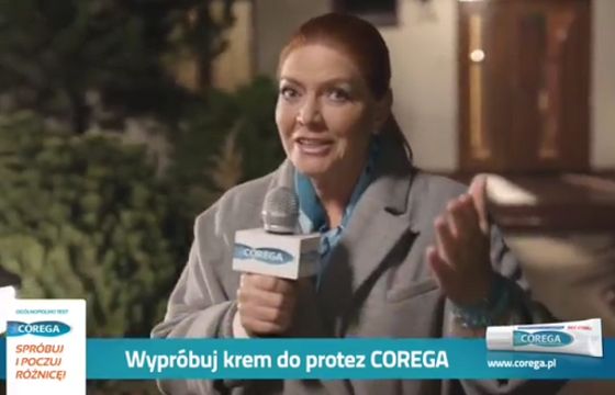 Katarzyna Dowbor promuje krem do protez Corega (wideo)