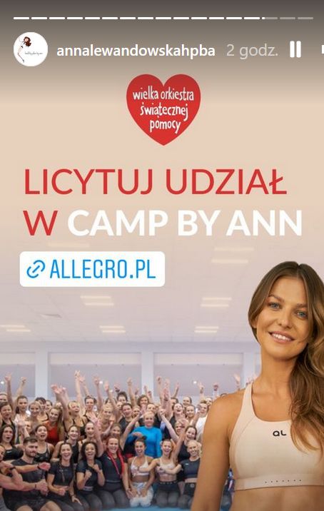 Screen z InstaStories Anny Lewandowskiej