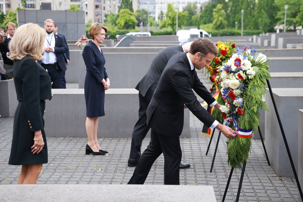 French President Emmanuel Macron visits Berlin