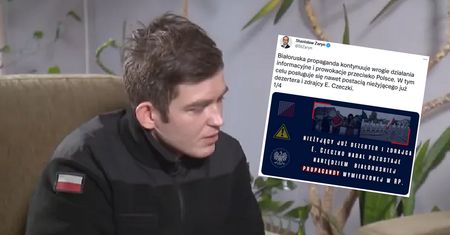 "Spektakl" nad grobem Emila Czeczki. Białoruska propaganda znów atakuje Polskę