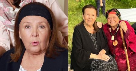 Grażyna Zielińska i Marta Lipińska pozdrawiają z planu "Rancza". Serialowa Michałowa znacznie wyszczuplała. Poznajecie? (FOTO)