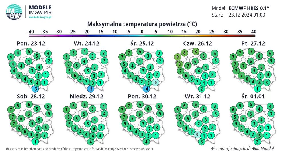 Prognoza IMGW na 10 dni