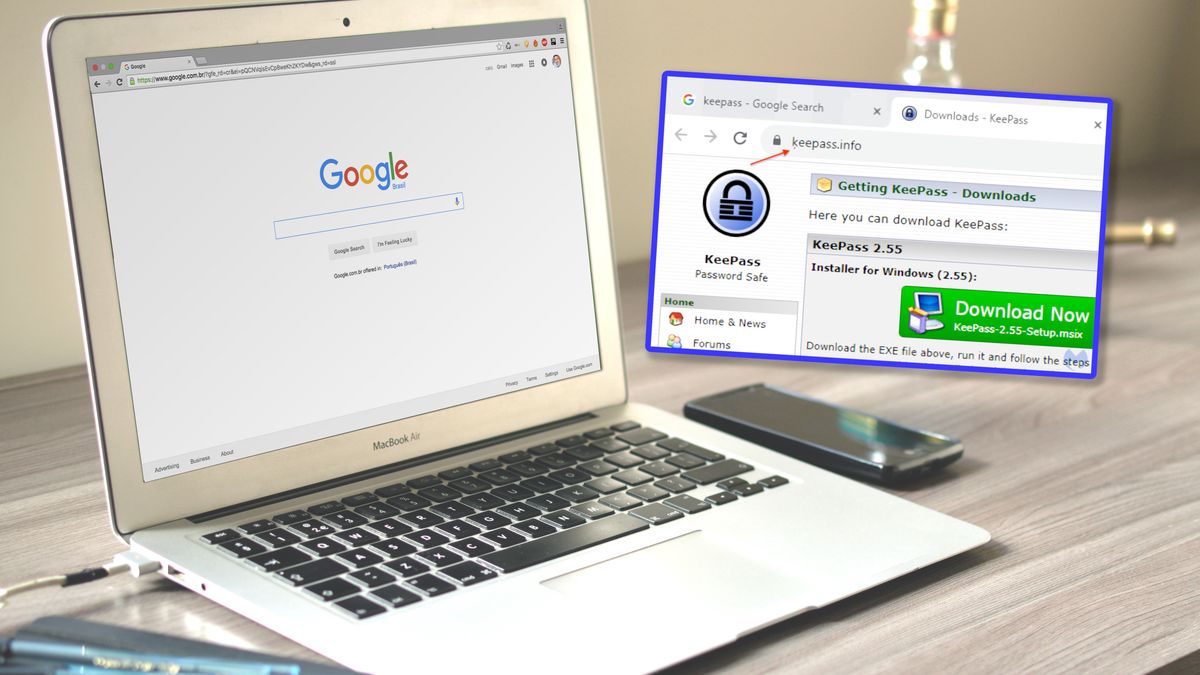 Fałszywa strona Keepass w Google