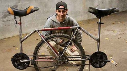 Ekstremalny rower, czyli Tandem Unicycle (wideo) 1
