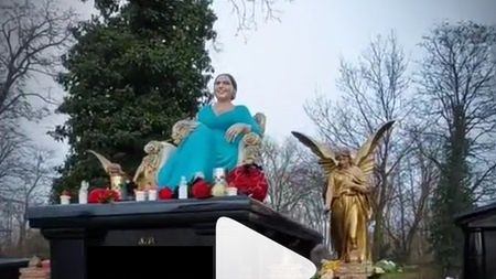 Grób młodej Romki na cmentarzu w Konstantynowie Łódzkim