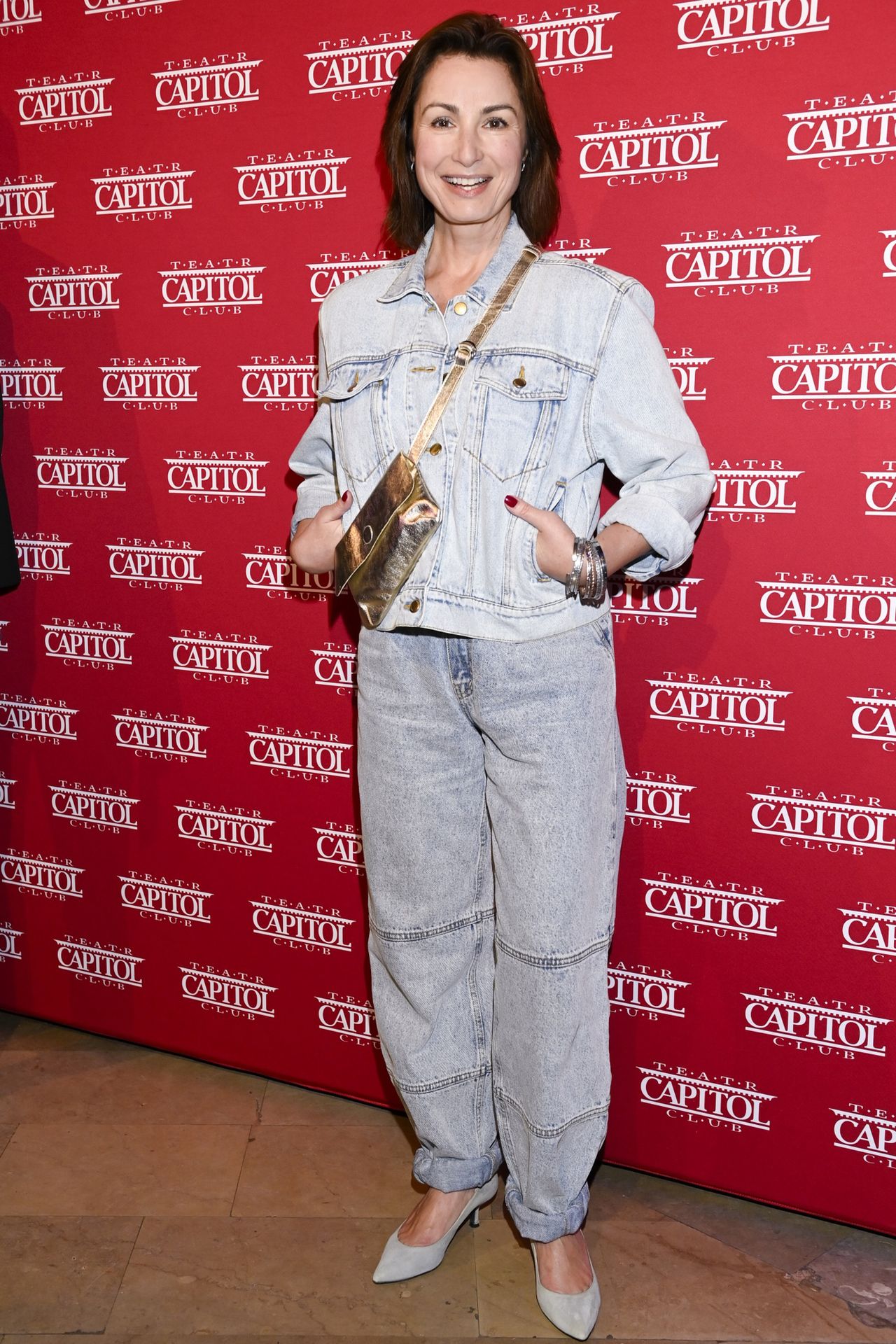 Joanna Brodzik na premierze spektaklu w teatrze Capitol