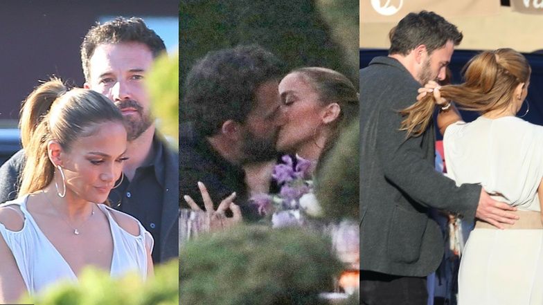 Jennifer Lopez i Ben Affleck całują się w restauracji