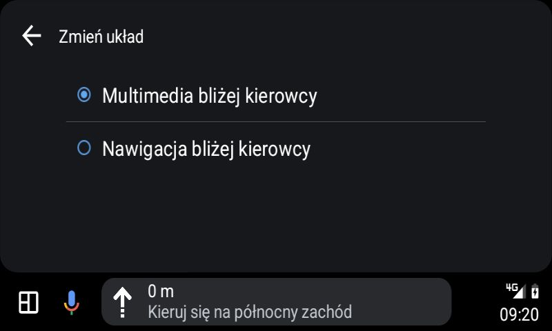 Ustawienia Androida Auto