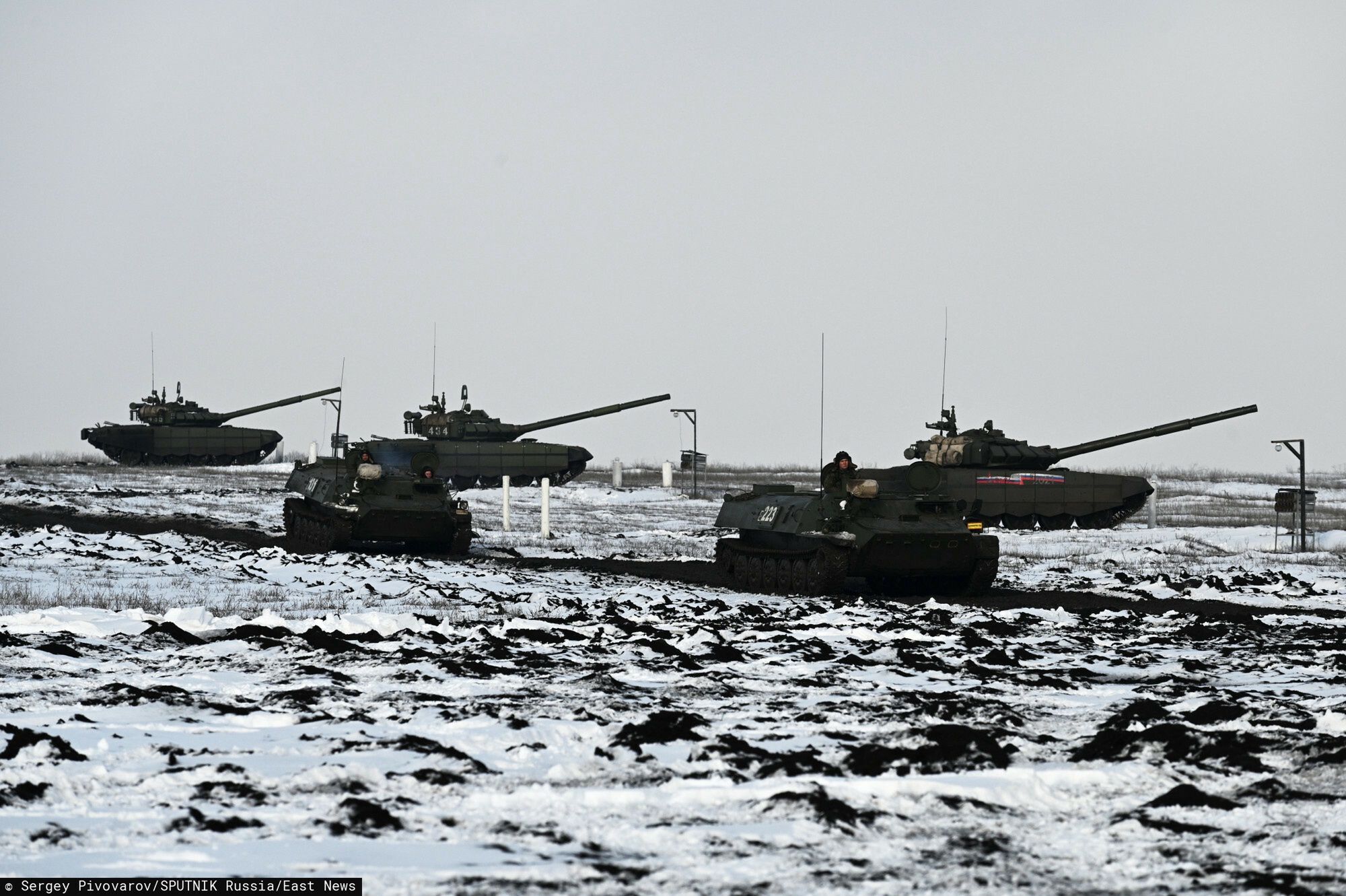 ?wiczenia rosyjskich wojsk l?dowych w rejonie Rostowa
6749065 26.01.2022 A picture shows military drills of the Russian Armed Forces Ground Forces Mechanized Infantry Division at the Kuzminsky firing range, in the Rostov region, Russia. Sergey Pivovarov / Sputnik
Sergey Pivovarov