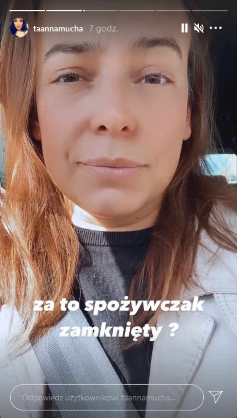 Anna Mucha narzeka na zamknięte sklepy