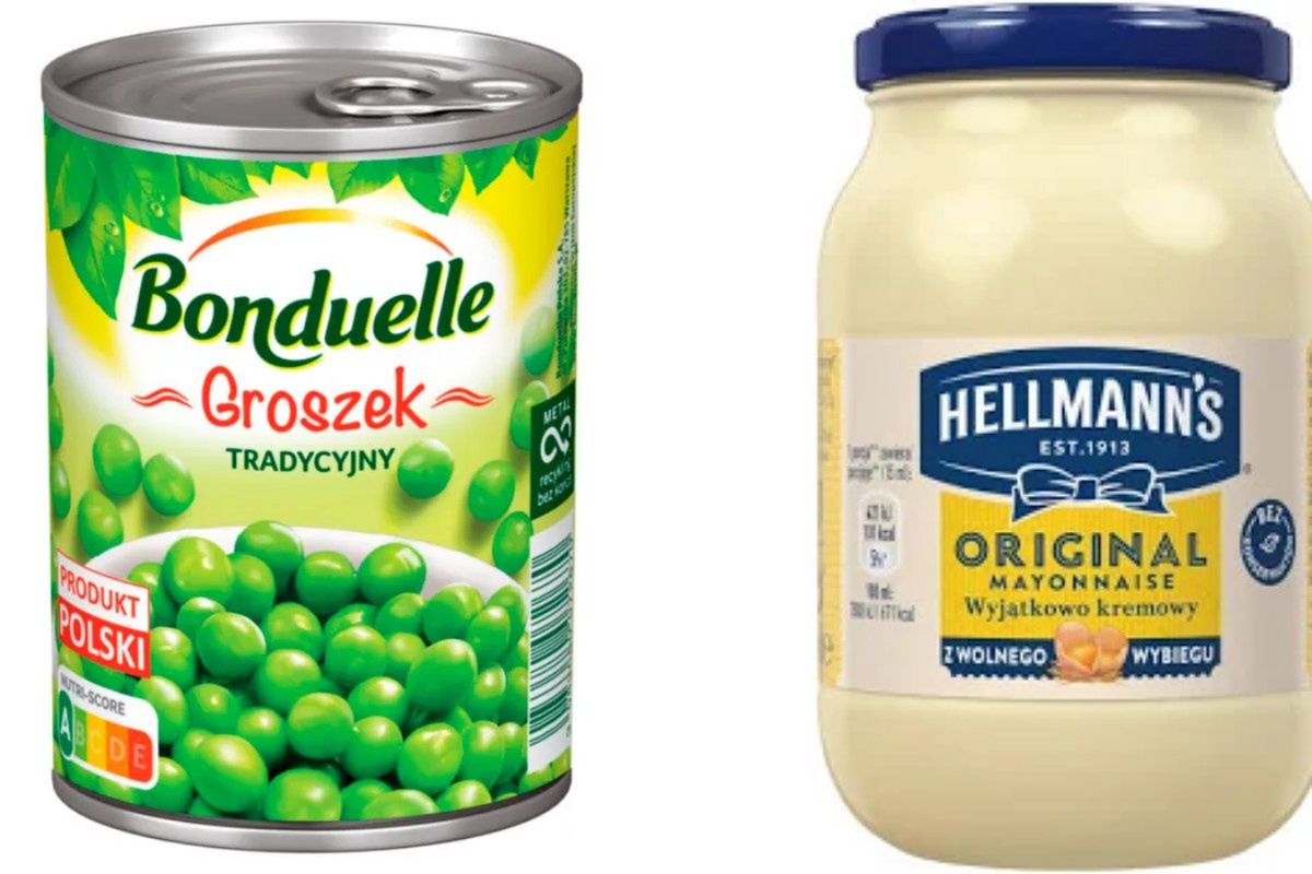 Groszek w sałatce tylko z majonezem