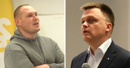 Zaczęli krzyczeć w stronę Hołowni. "Gdzie pan był w marcu"