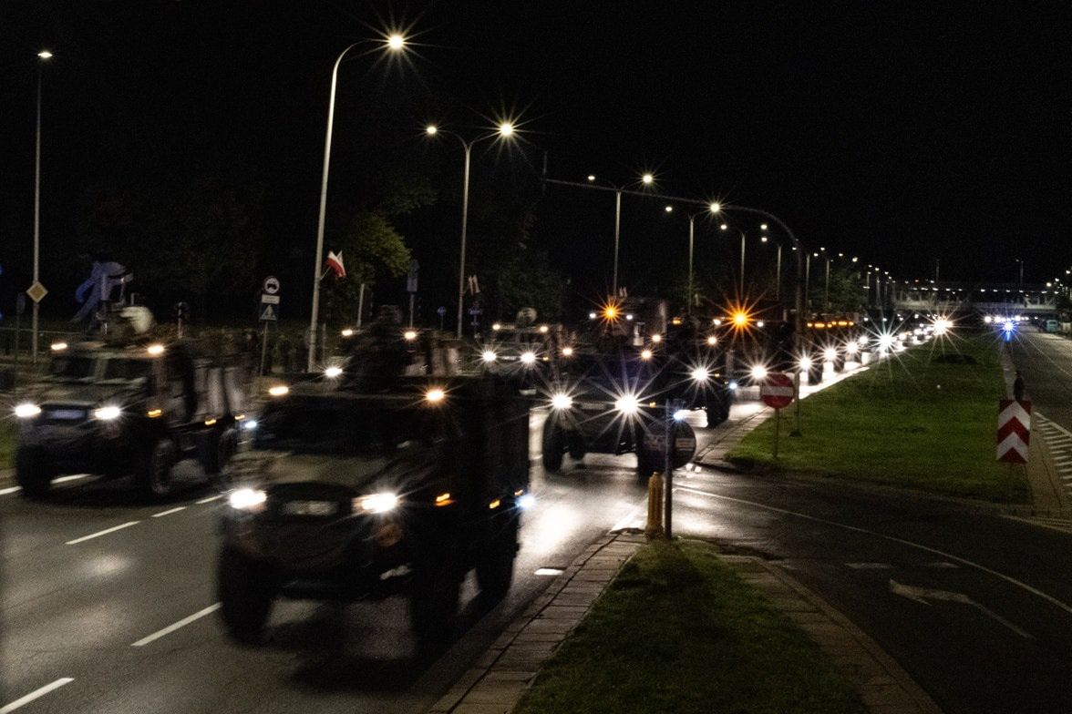 Próby generalne do defilady z okazji Święta Wojska Polskiego