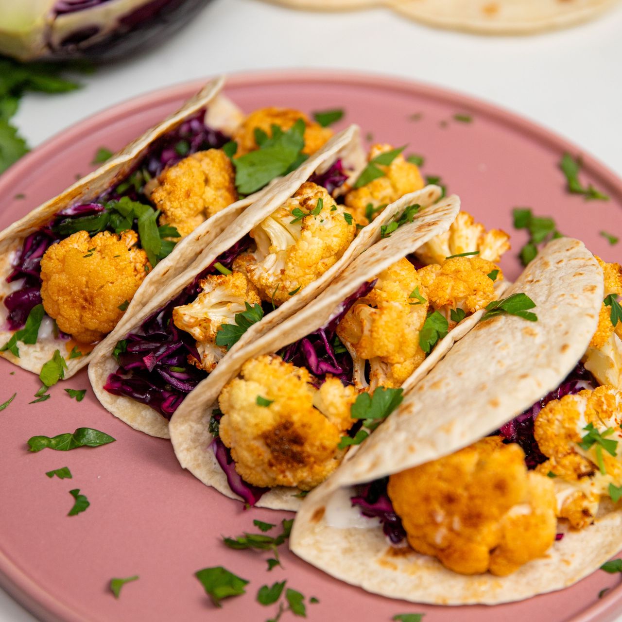 Tacos with roasted cauliflower