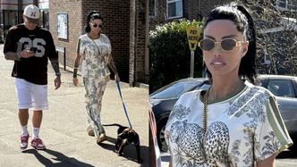 Katie Price eksponuje podrasowane lico i OŚLEPIAJĄCE uzębienie na spacerze z nowym psem