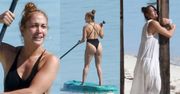 Jennifer Lopez szaleje na desce i tuli się do drewnianej belki podczas egzotycznych wakacji (ZDJĘCIA)