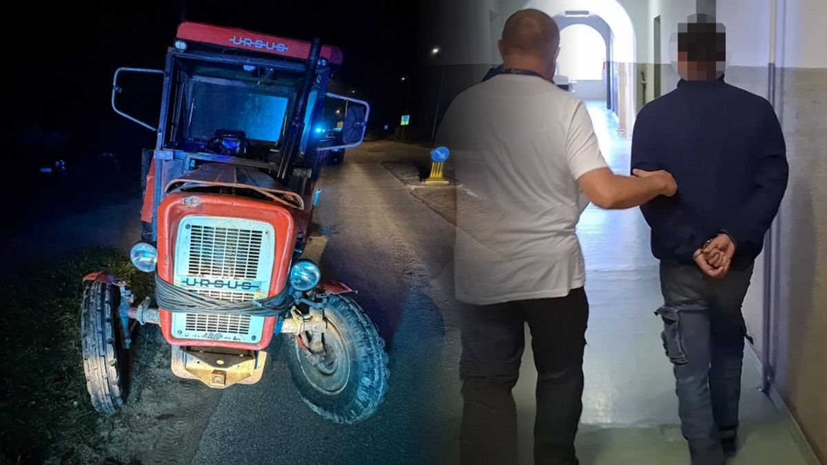 Jechał zdezelowanym traktorem, miał ponad trzy promile alkoholu 