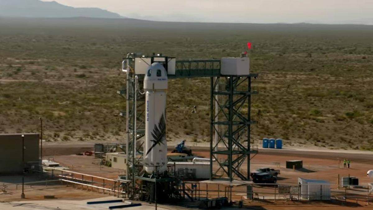 New Shepard w czasie testów przed pierwszym lotem załogowym