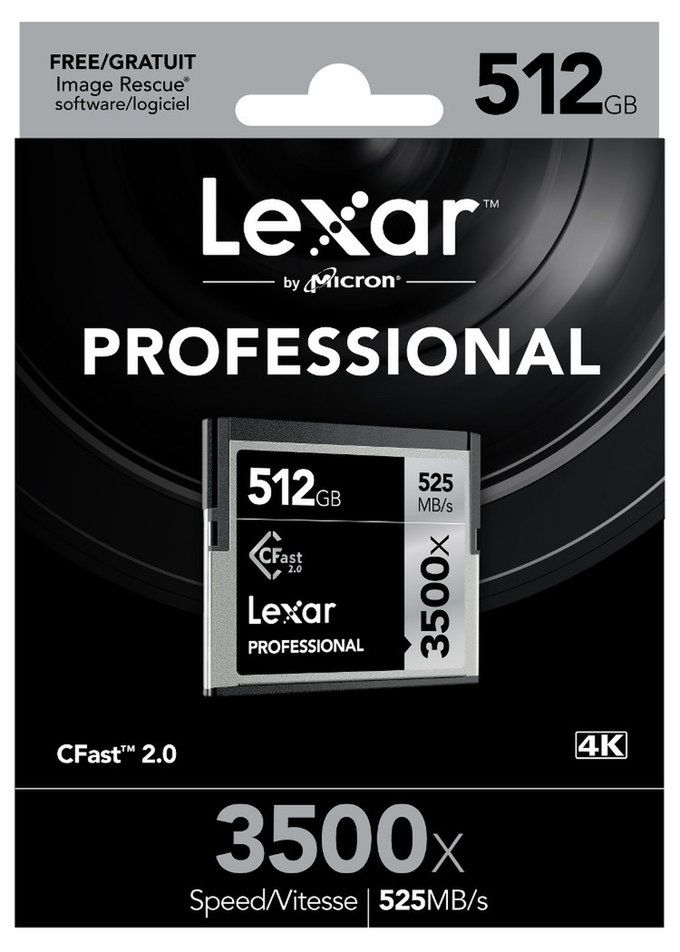 Lexar Professional x3500 CFast 2.0 512 GB - pół terabajta danych na jednej karcie