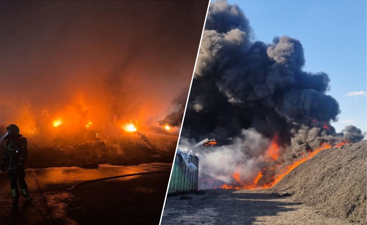 Gigantyczny pożar na Pomorzu. Strażacy wciąż walczą