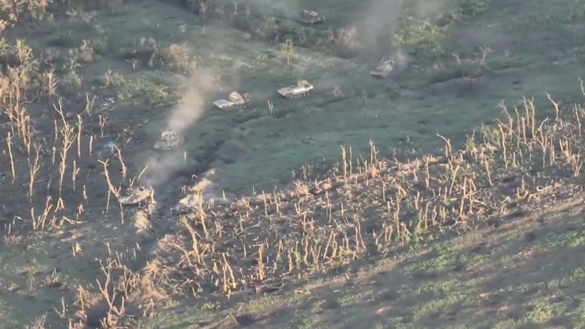 Rosyjski konwój pancerny wpadł w zasadzkę pod Bachmutem