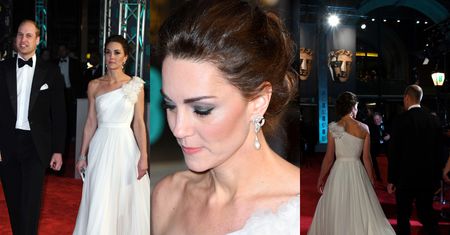 BAFTA 2019: księżna Kate w bieli zachwyca u boku męża (ZDJĘCIA)