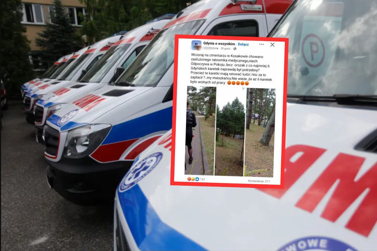 Burza po pogrzebie ratownika. Mieszkanka Gdyni oburzona, pogotowie odpowiada