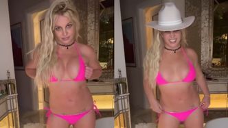 Britney Spears prowokuje, łapiąc się za biust w różowym bikini. Przesada? (WIDEO)