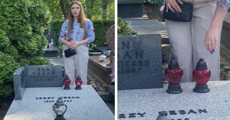 Skandal na grobie Jerzego Urbana. Nie spodobał jej się znicz