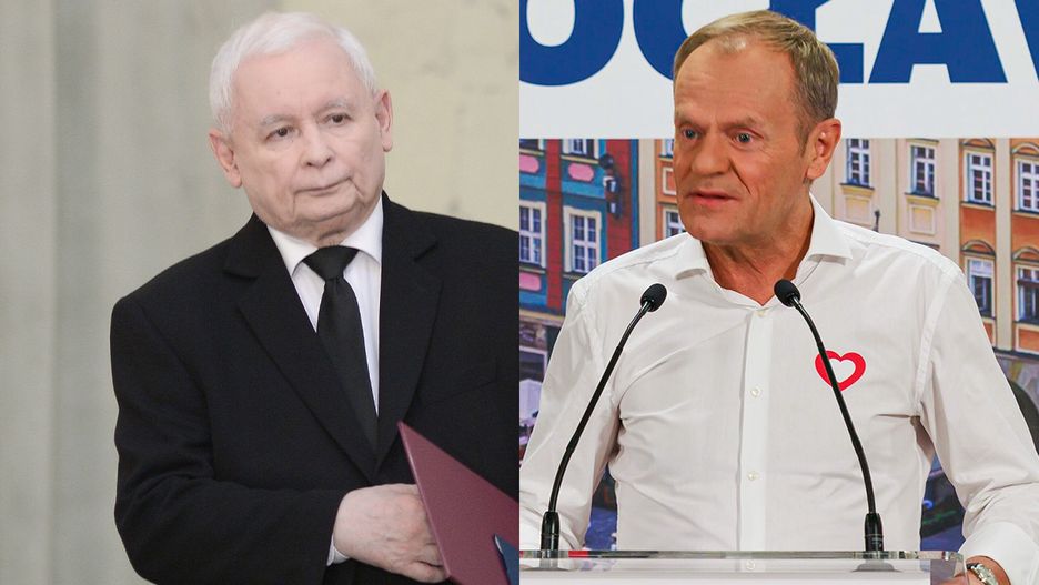 Jarosław Kaczyński i Donald Tusk w sobotę zmierzą się nw czasie dwóch wieców na Dolnym Śląsku