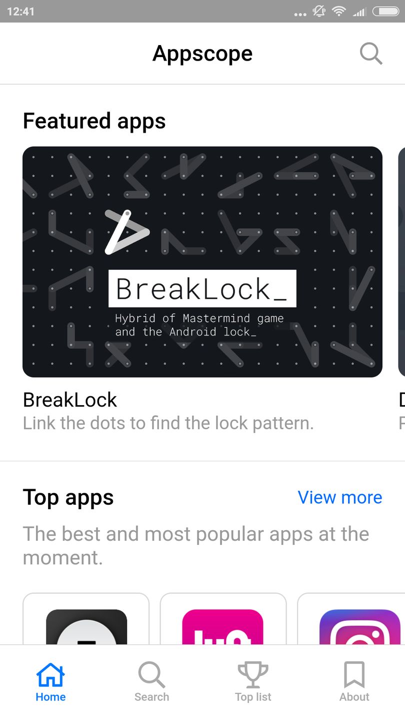 Appscope PWA uruchomiona lokalnie