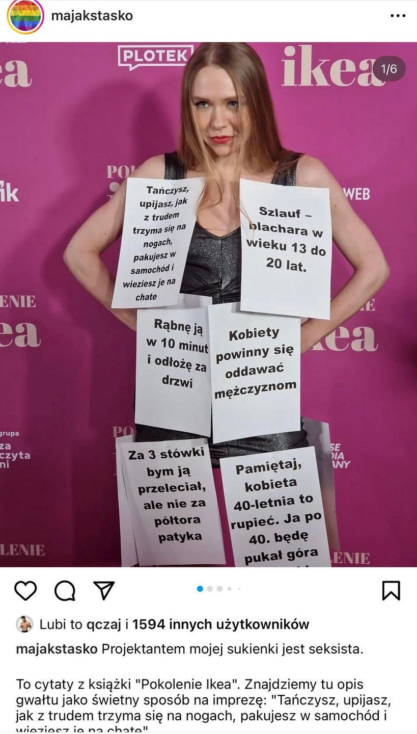 Maja Staśko tłumaczy się ze ściankowego manifestu