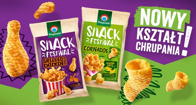 „Nowy kształt chrupania” reklamuje Przysnacki Snack Festival